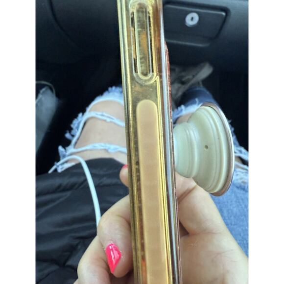 For iPhone 12 Pro PINK GLITTER Shockproof Case Cover Bling + Rose Gold POPSOCKET - Picture 3 of 6